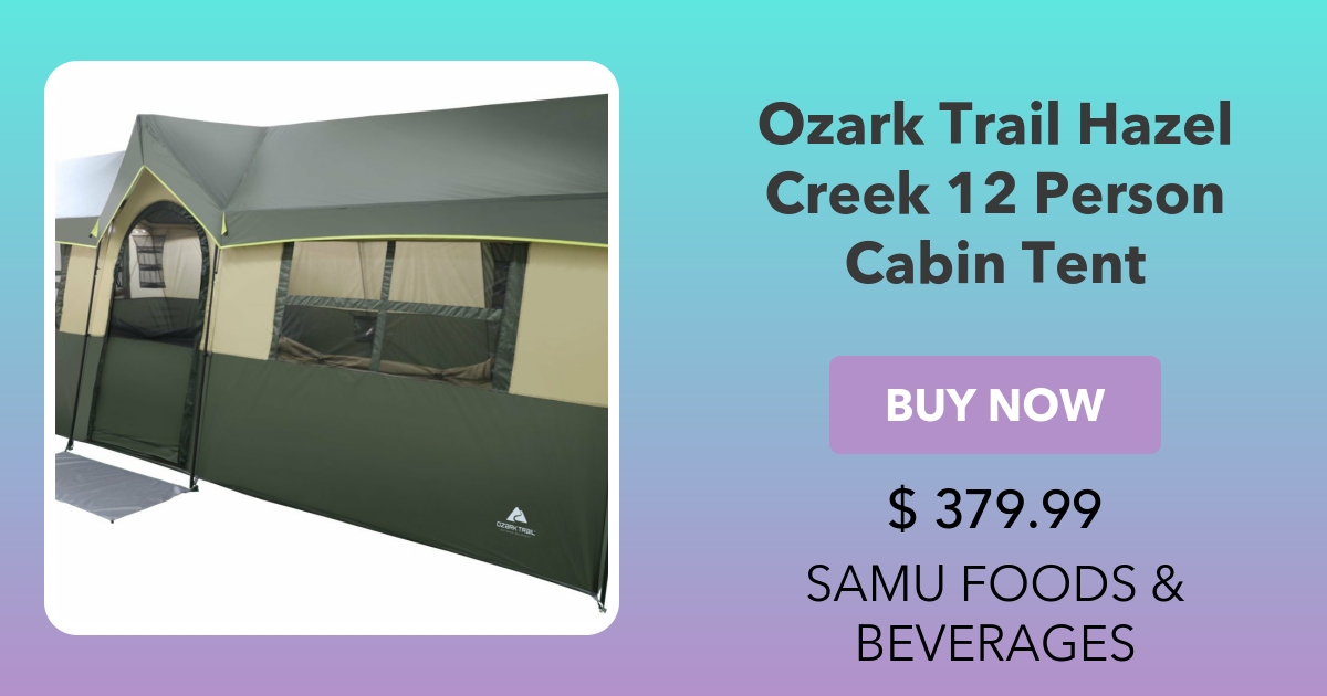 Ozark Trail Hazel Creek 12 Person Cabin Tent Samu Foods Amp